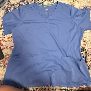 Healing Hands Ceil blue Short Sleeve Scrub Top